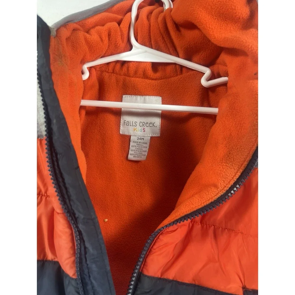 Falls Creek Kids Puffer Jacket 24M Toddler Boys Hooded Winter Coat